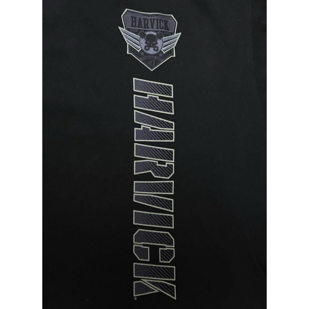 VIntage Kevin Harvick NASCAR Black American Flag Graphic Short Sleeve Tee XXL - Picture 4 of 4